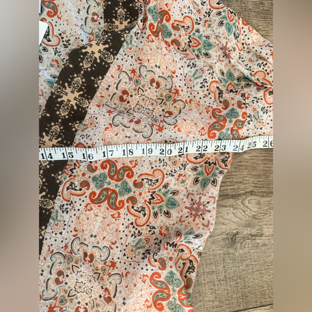 NWT Michael Stars Evereve Wide Sleeve Kimona Wrap One Size Paisley - Picture 6 of 7
